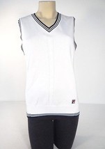 Fila Essenza White V Neck Sweater Vest Women&#39;s Large L NWT - £47.32 GBP