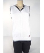 Fila Essenza White V Neck Sweater Vest Women&#39;s Large L NWT - £46.70 GBP