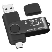 128Gb Usb Type-C Flash Drive, Borlterclamp Usb C 3.0 Jump Drive Memory Stick Dua - £20.45 GBP