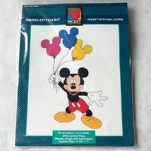 Mickey Mouse with Balloons Disney Counted Cross Stitch Kit Mickey Unlimi... - $14.20