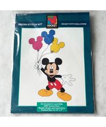 Mickey Mouse with Balloons Disney Counted Cross Stitch Kit Mickey Unlimi... - $14.20