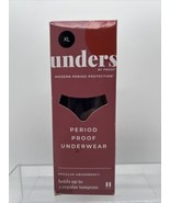 UNDERS XL BRIEF Period Proof Underwear Regular Absorben Black  Panty COM... - $7.49
