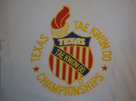Vintage Texas Tae Kwon Do Championships Martial Arts Sports T Shirt Size M - $15.53