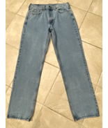 Levi&#39;s 550 Men&#39;s 33X34 (32x33) Blue Jeans Relaxed Fit Straight Leg Denim - $26.16