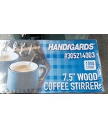 Wood Coffee Stirrers 1,000ct Wooden 7.5&quot;  Rounded Ends Craft Sticks Stir... - $23.05 CAD