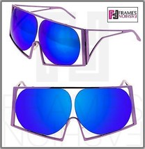 Linda Farrow Todd Lynn Angular Metal TL4 Lilac Purple Mirrored Authentic - £270.32 GBP