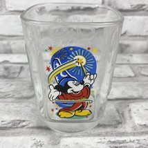 Mickey Mouse Walt Disney World Epcot Square Glass Cup 2000 McDonalds  - $13.85