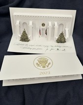 BIDEN 2023 CHRISTMAS CARD WHITE HOUSE GOLD EAGLE DEMOCRAT SIGNATURE RARE... - $40.50