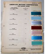1962 American Motors Corp. Exterior / Interior Color Numbers 669 - $12.04 CAD