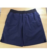 Fabletics The Franchise Shorts 9&quot; Lined Blue Men&#39;s Size Large Stretch Zi... - $27.14 CAD