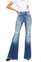 Kancan distressed denim flare jeans in Dawn - size 5/26 - £50.07 GBP