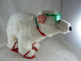 Vintage RUSS  Polar Bear with Goggles Snow Shoes Knit scarf Mint with Tag - £14.58 GBP