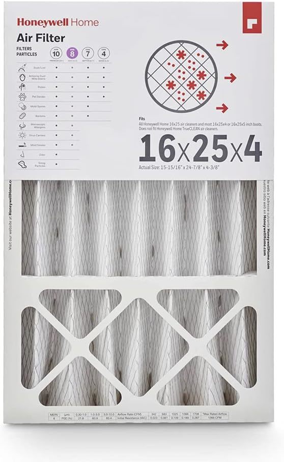 In Actuality, The Honeywell Home 16X25X4 Merv 8 Ac Furnace Air Filter - $49.96