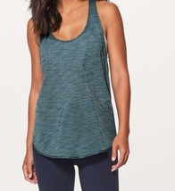 Lululemon 105 F Singlet Tank Top Heathered Desert Teal Green Women&#39;s Size 6 - $14.69