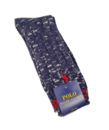 Polo Ralph Lauren Men&#39;s Marled Thick Boot Socks Navy Blue Size 10-13 - £20.39 GBP