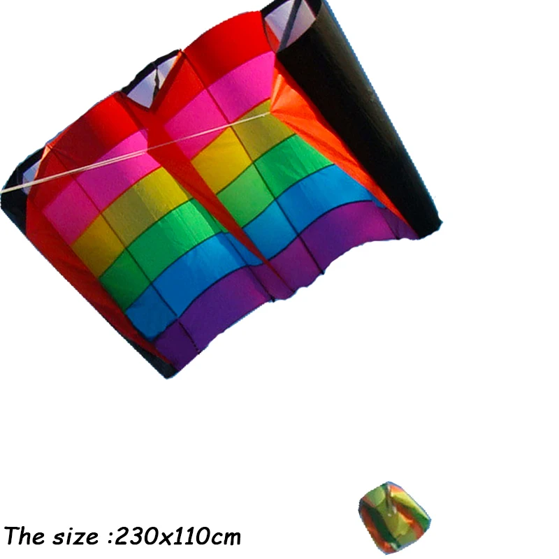 Outdoor Fun Sports  Single Line Rainbow Kite  With Handle And String  Good - £41.92 GBP