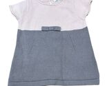 Jacadi Paris Baby Girl Cotton &amp; Cashmere Knit Dress Pink/Gray 12M - $33.60