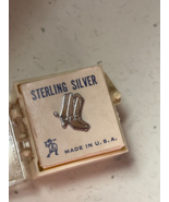 Vintage Thin Sterling Silver Pair of Cowboy Boots Tie Tac – 3/8th’s x 3/... - £11.70 GBP