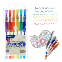 6 Pc Gel Pens Colored Glitter Coloring Books Drawing Art Marker Pen Adul... - $14.99