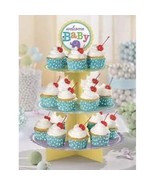 Welcome Baby 3 Tier Cupcake Treat Stand Shower Party Supplies and Decor New - $148.52 MXN