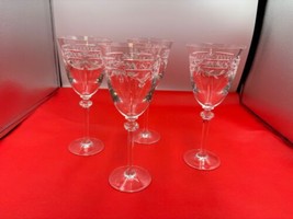 Set of 4 Royal Doulton Crystal WELLESLEY Water Goblets Glasses 8 3/8&quot; - $179.99