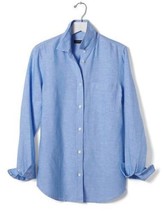 Banana Republic Women&#39;s Blue Soft-wash Linen Cotton Shirt, size XL, NWT - £61.15 GBP