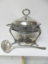 Silverplate Casserole Dish Server Marinex Glass Insert Compatible with P... - $104.85