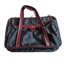 Hartmann Luggage Nylon Leather Carry-On Tote Bag Three Compartment Vintage - $58.05