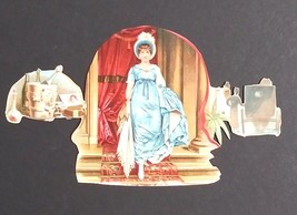 Early Cigar Advertising Label Trimmed Woman in Blue Dress Champagne Bucket - $14.99