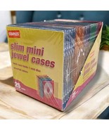 Staples Mini Disc Jewel Cases 25 Pack Multi Colored Slim - $17.60 CAD