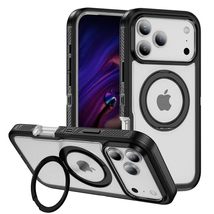 Case for iPhone 17 Pro Max (Color: Black + Clear)  Rotate Ring Stand Ha... - $53.00