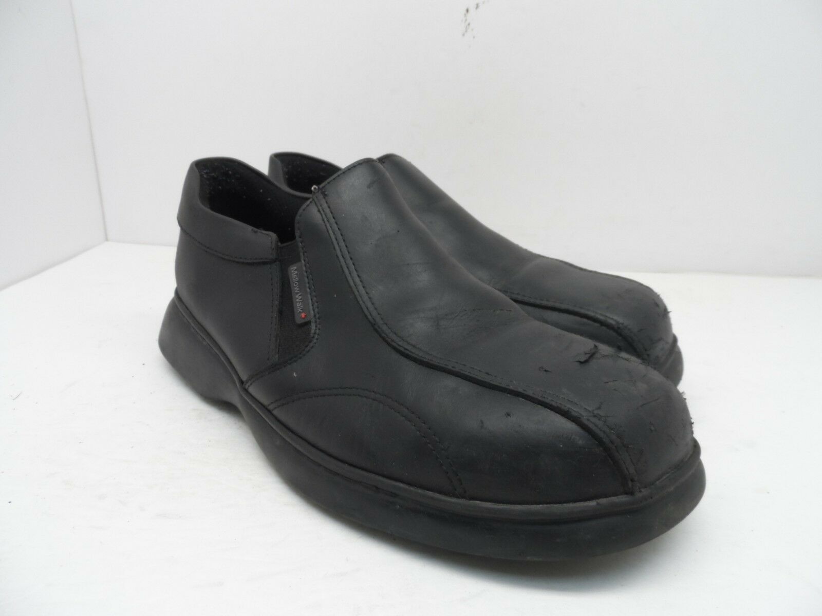 Mellow Walk Men&#39;s PATRICK Steel Toe Work Shoe Loafer 5142 Black Size 8.5EE - $21.37