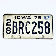 1976 United States Iowa Delaware County Passenger License Plate 28 BRC258 - $11.87