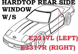 1986-1996 Corvette Weatherstrip Hardtop Side Window Rear Vertical USA Left - $138.55