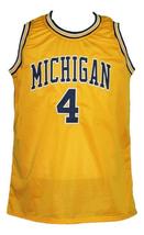 Chris Webber Custom College Basketball Jersey New Sewn Yellow Any Size image 4