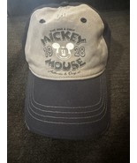 Disney The One And Only Mickey Mouse 1928 Navy Gray Distressed Cap Hat - $380.15 MXN