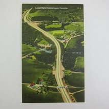 Vintage Linen Postcard Aerial View Pennsylvania Turnpike Dream Highway Ridge Cut - £4.73 GBP