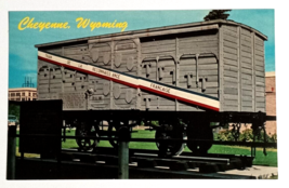 French 40 &amp; 8 Railroad Train Car Wyoming WY Mike Roberts UNP Postcard c1970s - £6.36 GBP