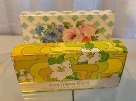 Lot Containing 2 Vintage Avon Soaps Country Garden and Lemon Velvet  Old Stock - $21.77