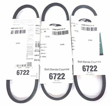 LOT OF 3 NEW GATES 6722 V-BELTS 22&#39;&#39; LG, 3/8&#39;&#39; WIDE - £25.76 GBP