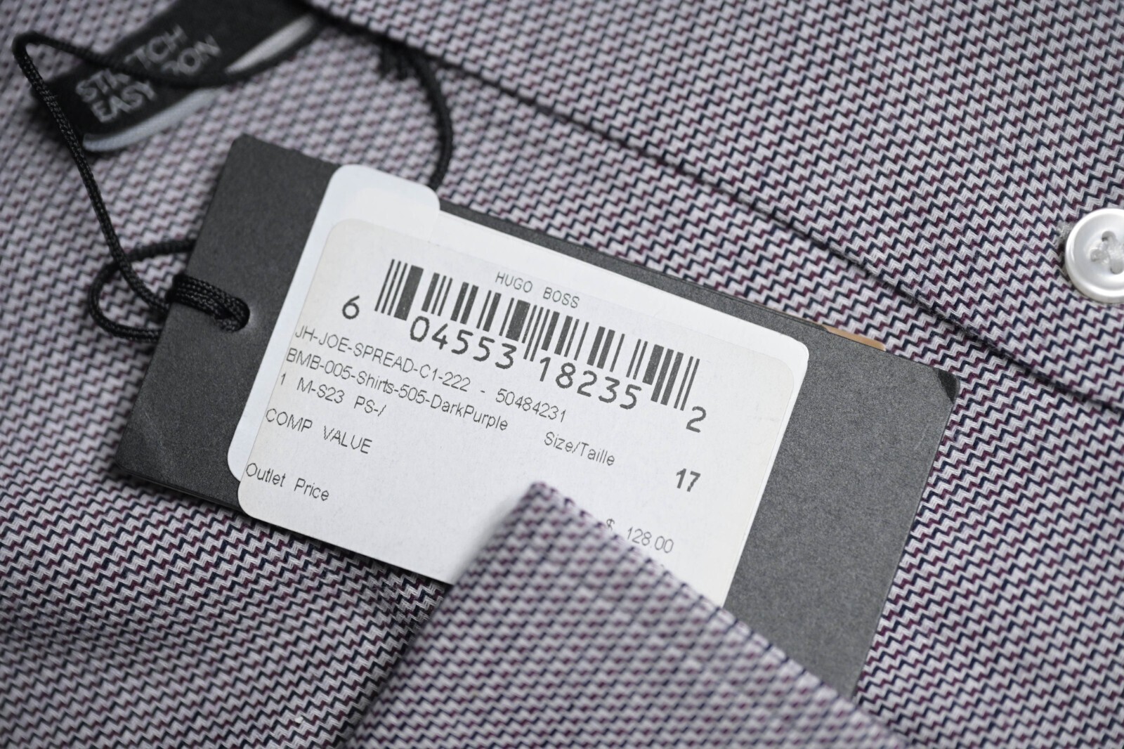 Hugo Boss Herren Joe Spread Easy Iron Regular Fit Stretch Baumwoll Hemd 44 17,5 Item image 10