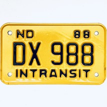 1988 United States North Dakota INTRANSIT Special License Plate DX 988 - $18.91 CAD