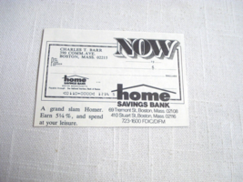 1973 Ad Home Savings Bank Now - $147.71 MXN