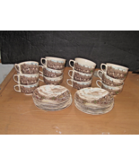 Johnson Bros Brothers Olde English Countryside Cup Teacups and Saucers S... - $118.80