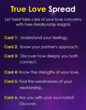 TRUE LOVE SPREAD TAROT READING DISCOVER YOUR TRUE LOVE 100 YEAR OLD WITC... - $14.33