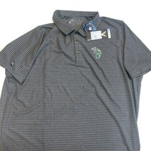 Antigua MLB Oakland A&#39;s Performance Polo Golf Shirt Mens 2XL Stomper Gray Stripe - £29.89 GBP