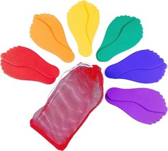 K-Roo Sports Set of Six Colorful Foot-Shaped Floor Markers - No-Slip Rubber Pair - £11.78 GBP