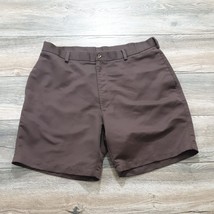 Roundtree Yourke Mens Bermuda Shorts 40&quot; Waist Brown Soft Polyester Golf... - $18.48