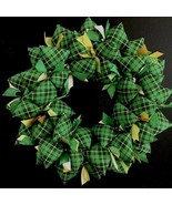 Shamrock Green Diagonal Plaid St Patricks Day Wreath Door Decor - €45,38 EUR