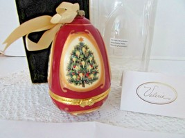MR.CHRISTMAS MUSICAL GLASS ORNAMENT TRINKET BOX VALERIE XMAS TREE RED 4.... - $147.53 MXN